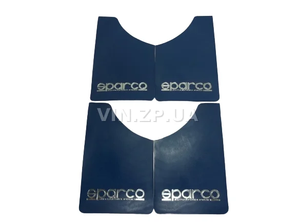 Брызговики SPARCO 360 х 220 мм, универсальные, синие, к-кт 4шт, мягкий капрон