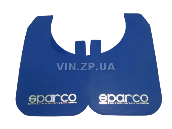 Брызговики SPARCO 430 х 265 мм, универсальные, синие, к-кт 4шт, мягкий капрон 2