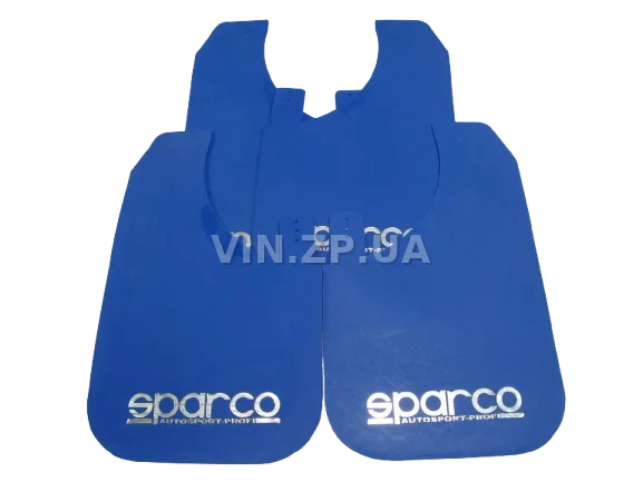 Брызговики SPARCO 430 х 265 мм, универсальные, синие, к-кт 4шт, мягкий капрон