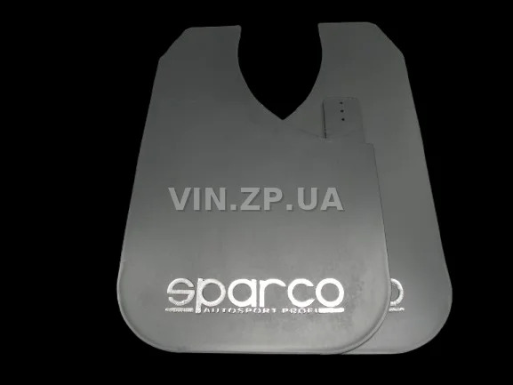 Брызговики SPARCO 430 х 265 мм, универсальные, серые, к-кт 4шт, мягкий капрон 2