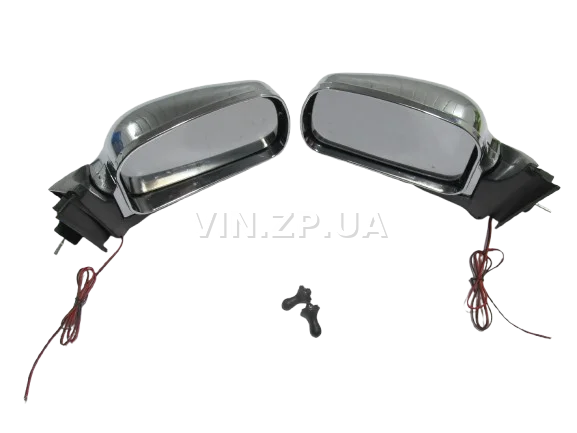 Зеркало ВАЗ 2104, 2105, 2107, с регулировкой и повторителем, хром, к-кт 2шт VITOL 3