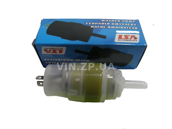 Насос бачка омывателя LSA ВАЗ 2108, 2109, 2114, 2115, 2110, ГАЗ 3110, 3302, 2217, 2705, 3110, 31105, нового образца, белый
