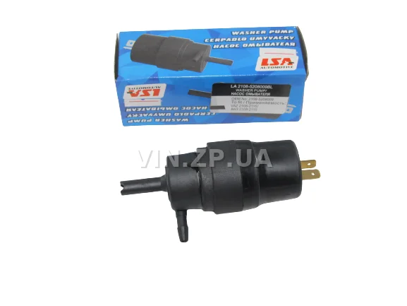 Насос бачка омывателя LSA ВАЗ 2108, 2109, 2114, 2115, 2110, ГАЗ 3110, 3302, 2217, 2705, 3110, 31105, нового образца, черный 2