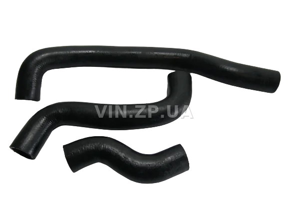 Патрубок радиатора РЕМ Ланос 1.4л без кондиционера, охлаждения, комплект 3шт