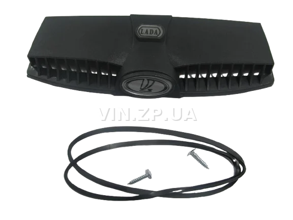 Дефлектор воздухозаборника капота ВАЗ 2101, 2102, 2103, 2106 BAGIS серебристый значок, к-кт 2шт 2