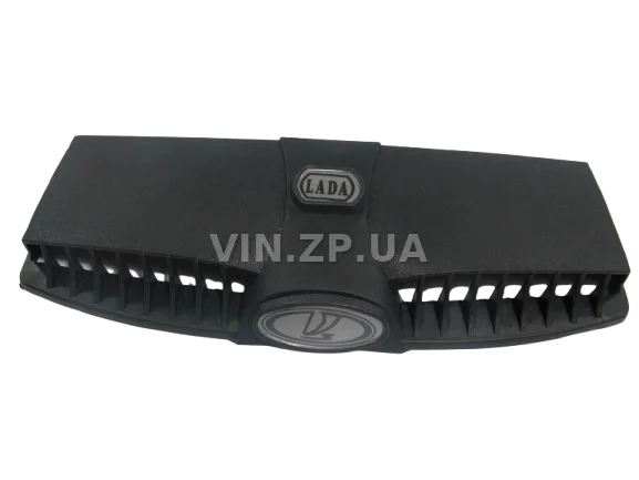 Дефлектор воздухозаборника капота ВАЗ 2101, 2102, 2103, 2106 BAGIS серебристый значок, к-кт 2шт 3