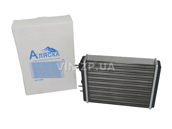 Радиатор отопителя печки АЛЯСКА ВАЗ 2101, 2102, 2103, 2106, 2121, 2120, 21213 алюминиевый, узкий