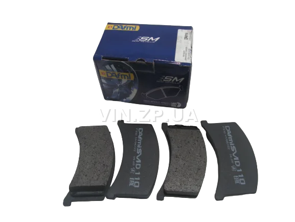 Передние тормозные колодки DAfmi Таврия 1102, 1103, 1105, к-кт 4 штуки, серия Semi Metallic