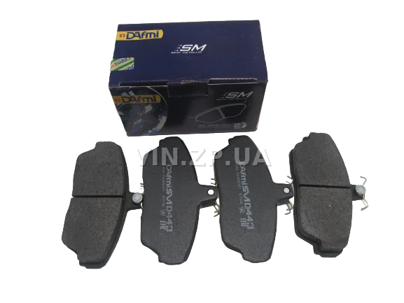 Передние тормозные колодки DAfmi ГАЗ 3110, 3111, 2705, 3302, к-кт 4 штуки, серия Semi Metallic