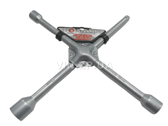 Ключ колёсный балонный INTERTOOL "крест" 22 х 19 х 17 х 1/2", усиленный