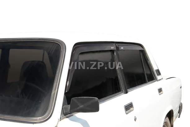 Ветровики дефлекторы ВАЗ 2105, 2107 AZARD боковых окон, накладные, к-кт 4шт 2