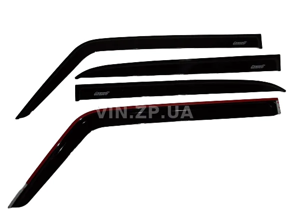Ветровики дефлекторы ВАЗ 2105, 2107 AZARD боковых окон, накладные, к-кт 4шт