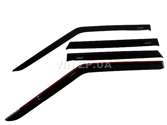 Ветровики дефлекторы AZARD ВАЗ 2109, 21099, 2114, 2115, боковых окон, накладные, комлект 4шт