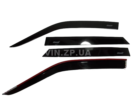 Ветровики дефлекторы AZARD ВАЗ 2110, 2112, 2170, 2172 Приора, боковых окон, накладные, комлект 4шт