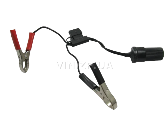 Гнездо переходник прикуривателя ELEGANT 12/24 V, 15 Амп, с предохранителем и крокодилами на АКБ 2