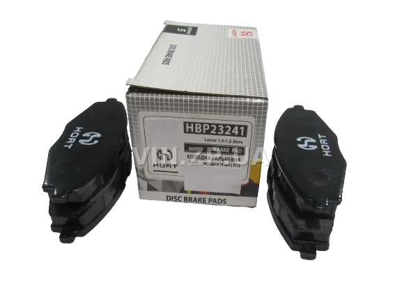 Колодки тормозные передние HORT Ланос, Сенс, Матиз, R13", комплект 4шт, 96316582 4