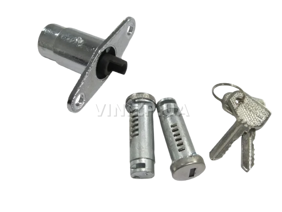 Замок багажника ВАЗ 2101, 21011, с личинками, замок 1шт + личинка 2шт + ключ 2шт АРК 2