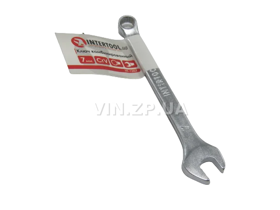 Ключ рожково-накидной CrV 7 мм INTERTOOL