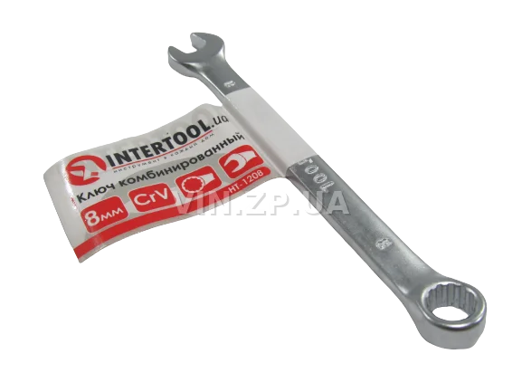 Ключ рожково-накидной CrV 8 мм INTERTOOL