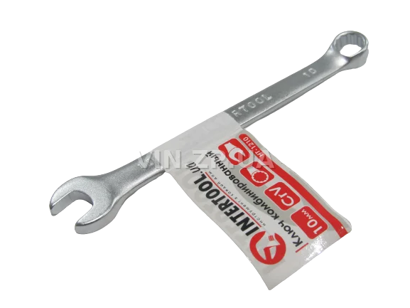 Ключ рожково-накидной CrV 10 мм INTERTOOL 2