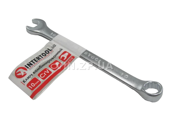 Ключ рожково-накидной CrV 10 мм INTERTOOL