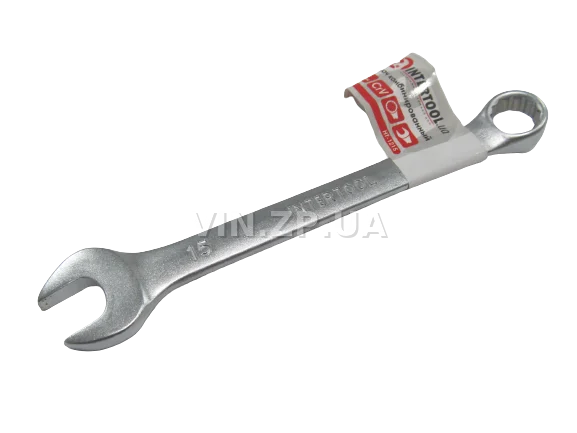 Ключ рожково-накидной CrV 15 мм INTERTOOL 2