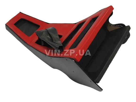 Консоль КПП ВАЗ 2101, 2102, с полкой тоннеля и чехлом для ручки КПП, красно-чёрная АВТОПЛАСТ 2