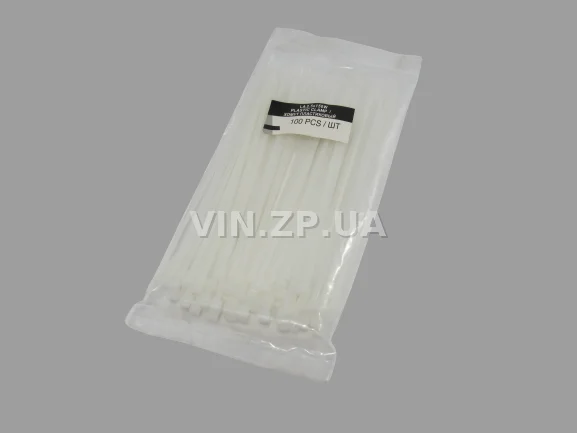 Хомут стяжка кабельная 150 х 2.5 мм белый LSA комплект 100шт, пластик