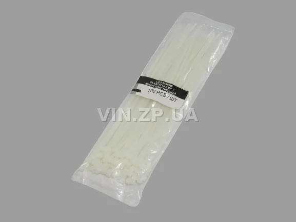 Хомут стяжка кабельная 300 х 3.6 мм белый LSA комплект 100шт, пластик