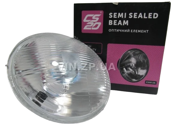 Фара оптический єлемент ВАЗ 2101, 21011, 2102, 2121, 21213, ГАЗ 24, 2410 CS-20 с подсветкой, с отражателем 3