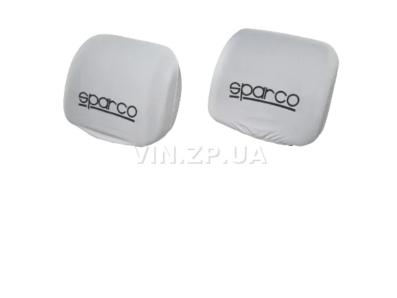 Чехлы на подголовники VRN белые "SPARCO", комплект 2 шт 3