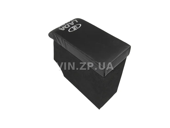 Подлокотник органайзер VRN ВАЗ 1117, 1118, 1119, черный с вышивкой "Lada Kalina" 5