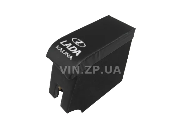 Подлокотник органайзер VRN ВАЗ 1117, 1118, 1119, черный с вышивкой "Lada Kalina"