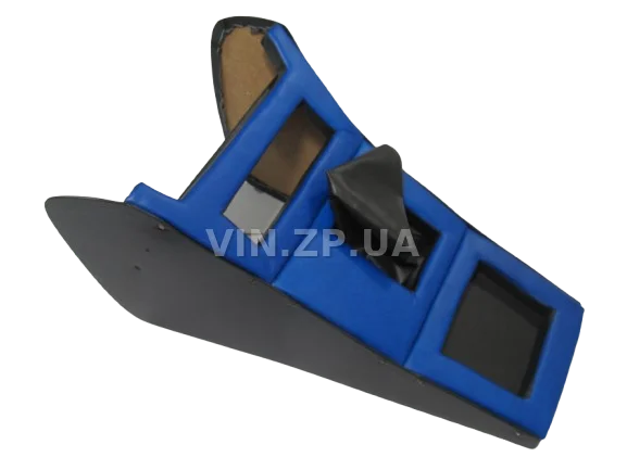 Консоль КПП ВАЗ 2103, 2106, с полкой тоннеля и чехлом для ручки КПП, сине-чёрная АВТОПЛАСТ