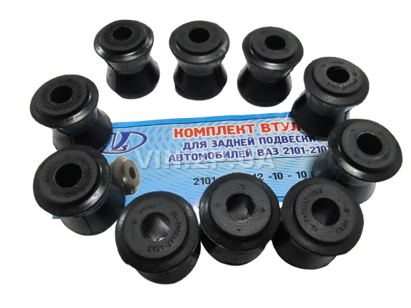 Втулки реактивных тяг штанг ВАЗ 2121, 21213, 21214, 2123 AWEL к-кт 10шт, резина 2121-2919042