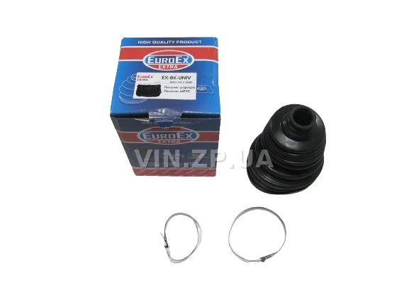 Пыльник ШРУС универсальный 20мм х от 60мм до 90мм EuroEx ремкомплект со смазкой и хомутами. 2
