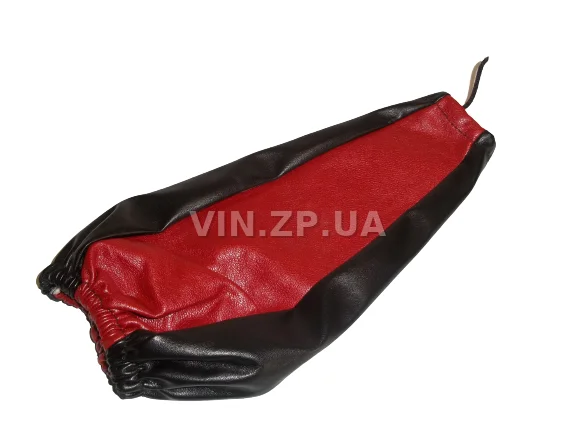 Чехол ручки КПП VRN ВАЗ 2108, 2109, 21099 черно-красный эко-кожа