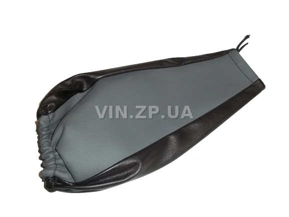 Чехол ручки КПП VRN ВАЗ 2108, 2109, 21099 черно-серый эко-кожа