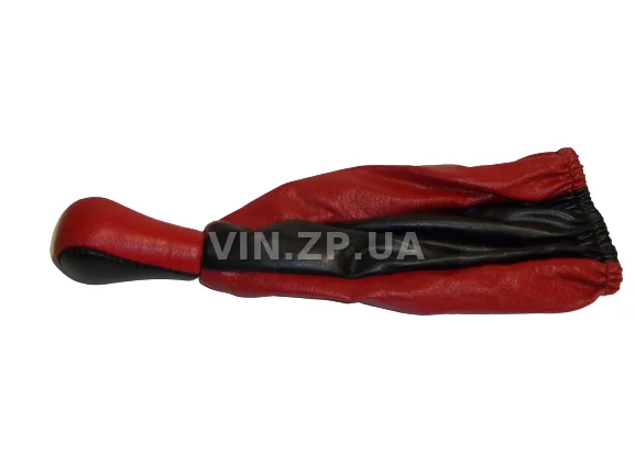 Ручка КПП VRN ВАЗ 2108, 2109, 21099, с чехлом, эко-кожа черно-красная