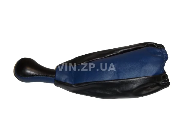 Ручка КПП VRN ВАЗ 2108, 2109, 21099, с чехлом, эко-кожа черно-синяя