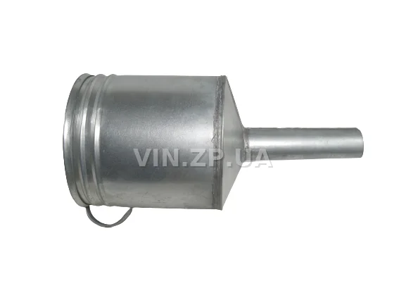 Лейка топливная 3.0л, носик d 33мм вертикальный ВИДЕКС бензин, дизель, с сеткой-фильтром, оцинкованная В-2 3