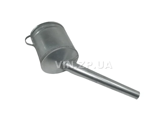Лейка топливная 3.0л, носик d 33мм прямой под углом 45 гр ВИДЕКС бензин, дизель, с сеткой-фильтром, оцинкованная В-1 3