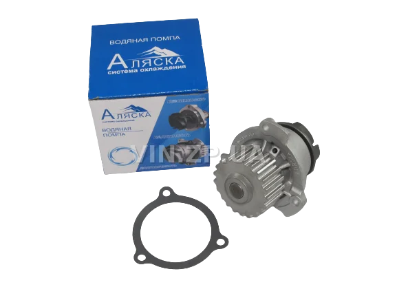 Насос водяной помпа АЛЯСКА ВАЗ 2108, 2109, 21099, 2110, 2111, 2112, 2113, 2114, 2115, 1111, с 8 клапанным двигателем, с чугунной крыльчаткой