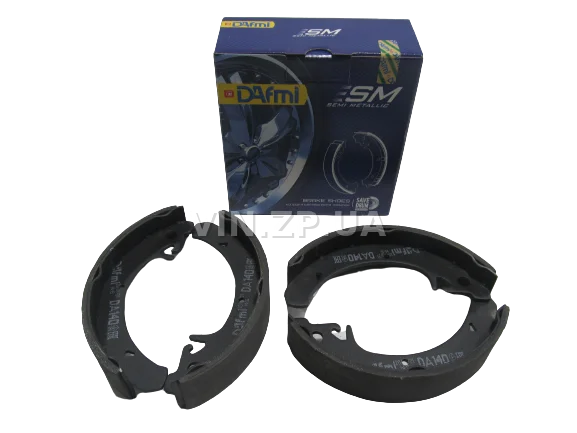 Задние тормозные колодки DAfmi ВАЗ 2108, 2109, 21099, 2110, 2111, 2112, 2113, 2114, 2115, без ABS, к-кт 4 штуки, серия Semi Metallic