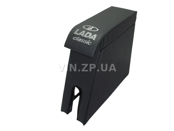 Подлокотник органайзер VRN ВАЗ 2101, 2102, 2103, 2106, черно-серый с вышивкой "Lada Classic"