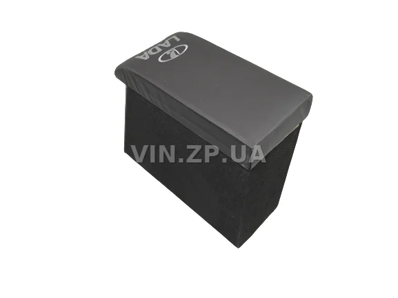 Подлокотник органайзер VRN ВАЗ 2104, 2105, 2107, черно-серый с вышивкой "Lada Classic" 4