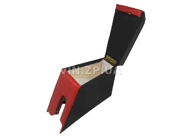 Подлокотник органайзер VRN ВАЗ 2108, 2109, черно-красный с вышивкой "LADA Samara" 3