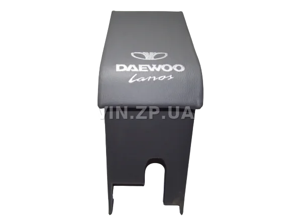 Подлокотник органайзер VRN Ланос, Сенс, черно-серый с вышивкой "Daewoo Lanos"