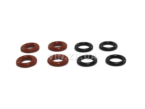 Кольцо уплотнительное форсунки Ланос, Сенс, Нексия FSO к-кт 8шт, OEM 25169195, 17108225 3