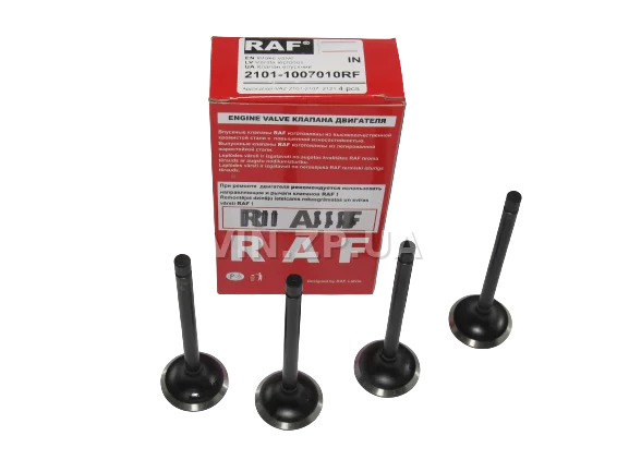 Клапан RAF ВАЗ 2101, 2102, 2103, 2104, 2105, 2106, 2107, 2121, 21213, комплект впуск 4 шт